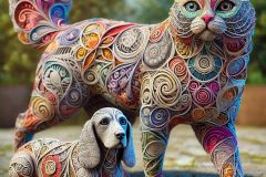 DALL·E-2025-07-16-21.09.40-A-photorealistic-3D-Zentangle-style-depiction-of-a-cat-and-a-dog-designed-in-a-surreal-and-colorful-artistic-style-inspired-by-Milic-of-Macva.-The-ca