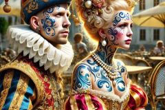 DALL·E-2025-10-11-00.53.26-An-ultra-hyperrealistic-surreal-baroque-vertical-portrait-of-a-court-jester-and-a-beautiful-woman-shown-from-the-waist-up-now-sitting-together-in-a-