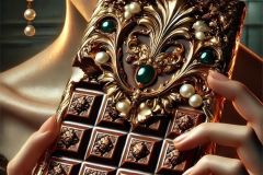 DALL·E-2025-10-11-00.54.59-A-hyperrealistic-vertical-photorealistic-close-up-of-a-person-eating-a-luxurious-chocolate-bar-partially-wrapped-in-ornate-baroque-style-cellophane.-T