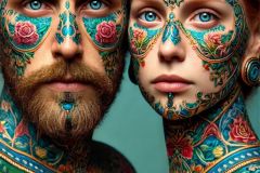 DALL·E-2025-09-13-01.01.21-An-ultra-hyperrealistic-vertical-close-up-portrait-inspired-by-Mary-Ooms-showing-a-man-and-a-woman-side-by-side-facing-directly-forward.-Their-faces