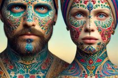 DALL·E-2025-09-13-01.01.23-An-ultra-hyperrealistic-vertical-close-up-portrait-inspired-by-Mary-Ooms-showing-a-man-and-a-woman-side-by-side-facing-directly-forward.-Their-faces