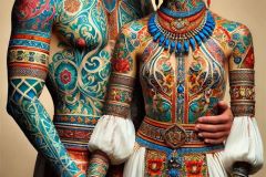 DALL·E-2025-09-13-01.01.33-An-ultra-hyperrealistic-full-body-vertical-portrait-inspired-by-Mary-Ooms-showing-a-man-and-a-woman-standing-side-by-side-holding-each-other-gently