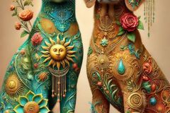 DALL·E-2025-09-13-01.01.43-An-ultra-hyperrealistic-vertical-full-body-portrait-of-a-cat-and-a-dog-standing-side-by-side-as-a-pair-in-an-ornate-fantasy-style-inspired-by-Mary-Oo