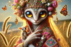 DALL·E-2025-06-29-11.18.46-An-ultra-close-up-photorealistic-surreal-portrait-of-a-beautiful-kind-creature-in-the-style-of-Milic-of-Macva.-It-stands-in-a-summer-meadow-near-the-