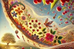 DALL·E-2025-06-29-11.18.51-A-photorealistic-ultra-close-up-surreal-scene-in-the-style-of-Milic-of-Macva.-A-glowing-embroidered-folkloric-banner-with-golden-thread-floral-moti