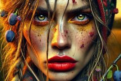 DALL·E-2025-06-29-21.43.02-Extreme-close-up-portrait-of-a-dramatic-woman-inspired-by-Serbian-folklore.-Her-expression-is-intense-and-wild-with-disheveled-hair-braided-with-wild