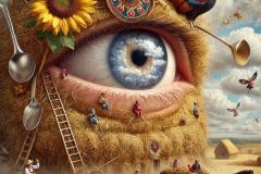 DALL·E-2025-06-30-20.16.39-Extreme-close-up-photorealistic-and-surreal-rural-scene-inspired-by-the-style-of-Milic-of-Macva.-A-massive-human-eye-is-embedded-in-the-side-of-a-hay