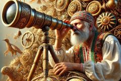 DALL·E-2025-06-30-20.18.27-Extreme-close-up-photorealistic-surreal-rural-fantasy-scene-inspired-by-Milic-of-Macva.-A-folkloric-man-wearing-richly-embroidered-traditional-clothi