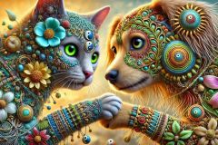 DALL·E-2025-09-13-01.03.08-An-ultra-hyperrealistic-extreme-close-up-horizontal-scene-of-a-cat-and-a-dog-playing-together-their-bodies-intertwining-in-a-yin-yang-like-compositio