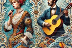 DALL·E-2025-09-13-01.04.31-An-ultra-detailed-ornate-and-colorful-azulejos-style-wall-mural-inspired-by-Portuguese-fado.-The-vertical-artwork-shows-a-close-up-of-a-fado-singer-i