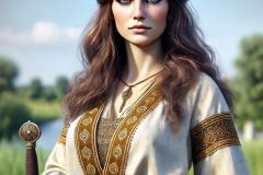 DALL·E-2025-09-14-12.57.20-An-ultra-hyperrealistic-vertical-portrait-of-an-ancient-Balkan-warrior-queen-shown-from-head-to-knees.-She-stands-proudly-and-powerfully-holding-a-sw