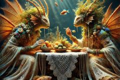 DALL·E-2025-06-30-20.21.15-Extreme-close-up-photorealistic-surreal-underwater-scene-inspired-by-Milic-of-Macva.-Two-beautiful-folkloric-underwater-beings-with-gills-and-flowing