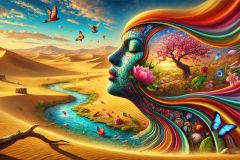 DALL·E-2025-09-19-22.42.17-A-surreal-ultra-hyperrealistic-horizontal-scene-of-a-giant-female-mosaic-face-in-the-desert-bending-and-folding-like-a-leaf-in-the-wind.-As-the-face-