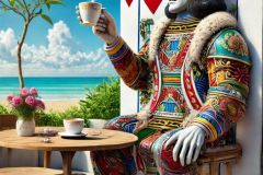 DALL·E-2025-09-19-22.43.17-An-ultra-hyperrealistic-vertical-portrait-of-a-playing-card-soldier-inspired-by-Alice-in-Wonderland-and-Mary-Ooms-style-sitting-at-a-small-table-on-a