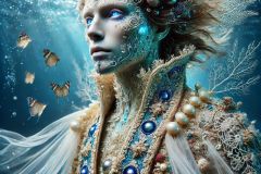 DALL·E-2025-06-30-20.21.47-Extreme-close-up-photorealistic-surreal-underwater-scene-inspired-by-Milic-of-Macva.-A-human-like-underwater-being-swims-calmly-through-radiant-blue-