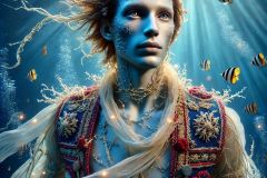 DALL·E-2025-06-30-20.21.48-Extreme-close-up-photorealistic-surreal-underwater-scene-inspired-by-Milic-of-Macva.-A-human-like-underwater-being-swims-calmly-through-radiant-blue-