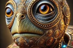 DALL·E-2025-06-30-20.23.44-Extreme-close-up-photorealistic-portrait-of-a-surreal-hybrid-turtle-robot-being-inspired-by-Milic-of-Macva.-The-creature-has-calm-natural-human-like-