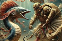 DALL·E-2025-06-30-20.24.32-Extreme-close-up-photorealistic-surreal-underwater-battle-between-two-fantastical-beings-inspired-by-Milic-of-Macva.-One-is-a-majestic-humanoid-mora