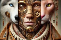 DALL·E-2025-06-30-20.24.50-Extreme-close-up-photorealistic-surreal-portrait-of-a-hybrid-being-composed-of-three-merged-creatures-including-robotic-elements-inspired-by-Milic-
