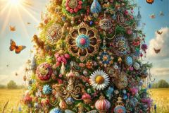 DALL·E-2025-09-19-22.57.35-An-ultra-hyperrealistic-vertical-close-up-fantasy-portrait-of-a-magical-Christmas-tree-reimagined-in-ornate-Mary-Ooms–inspired-style-set-on-a-bright-
