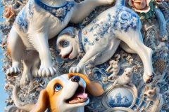 DALL·E-2025-09-19-23.47.13-An-ultra-hyperrealistic-vertical-extreme-close-up-of-a-monumental-porcelain-sculpture-of-two-dogs-playing-together-in-ornate-Mary-Ooms–inspired-style