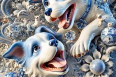 DALL·E-2025-09-19-23.47.18-An-ultra-hyperrealistic-vertical-extreme-close-up-of-a-monumental-porcelain-sculpture-of-two-dogs-playing-together-in-ornate-Mary-Ooms–inspired-style
