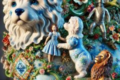 DALL·E-2025-09-19-23.47.31-An-ultra-hyperrealistic-vertical-close-up-of-a-porcelain-sculpture-of-two-dogs-playing-together-in-ornate-Mary-Ooms–inspired-style.-The-sculpture-is-