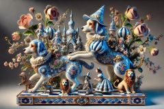 DALL·E-2025-09-19-23.47.38-An-ultra-hyperrealistic-horizontal-fantasy-scene-of-a-porcelain-sculpture-of-two-dogs-playing-together-in-ornate-Mary-Ooms–inspired-style.-The-sculpt