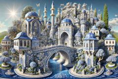DALL·E-2025-09-19-23.50.08-An-ultra-hyperrealistic-horizontal-fantasy-panorama-in-ornate-Mary-Ooms–inspired-style-depicting-a-monumental-blue-and-white-porcelain-sculpture-insp