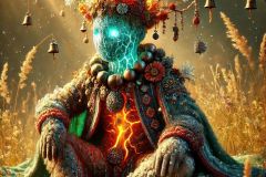 DALL·E-2025-06-30-20.26.36-Full-body-extreme-close-up-photorealistic-surreal-image-of-the-mystical-child-of-a-volcano-being-and-an-ice-being-sitting-peacefully-in-a-sunny-mead