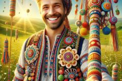 DALL·E-2025-06-30-20.26.47-Extreme-close-up-photorealistic-surreal-image-inspired-by-Milic-of-Macva.-A-joyful-man-stands-in-a-sunlit-summer-field-smiling-warmly.-He-wears-rich