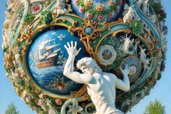 DALL·E-2025-09-19-23.52.53-An-ultra-hyperrealistic-vertical-fantasy-sculpture-in-ornate-Mary-Ooms–inspired-style-depicting-the-mythological-figure-Sisyphus-as-a-monumental-porc