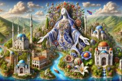 DALL·E-2025-09-19-23.53.44-An-ultra-hyperrealistic-horizontal-fantasy-panorama-in-ornate-Mary-Ooms–inspired-style-representing-Bosnia-and-Herzegovina-as-a-monumental-porcelain-