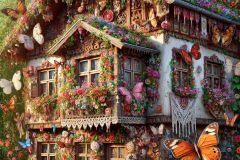 DALL·E-2025-06-30-20.29.16-Extreme-close-up-photorealistic-surreal-image-inspired-by-Milic-of-Macva.-A-whimsical-Balkan-folk-style-house-richly-detailed-with-carved-wood-macr