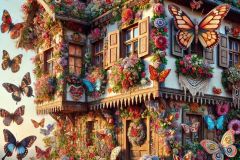 DALL·E-2025-06-30-20.29.17-Extreme-close-up-photorealistic-surreal-image-inspired-by-Milic-of-Macva.-A-whimsical-Balkan-folk-style-house-richly-detailed-with-carved-wood-macr