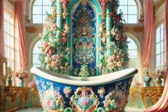 DALL·E-2025-09-20-00.32.47-An-ultra-hyperrealistic-vertical-fantasy-scene-combining-two-styles_-the-bathtub-itself-is-designed-in-ornate-Mary-Ooms–inspired-style-appearing-as-a