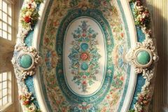 DALL·E-2025-09-20-00.33.37-An-ultra-hyperrealistic-vertical-top-down-view-of-a-monumental-porcelain-bathtub-designed-in-ornate-Mary-Ooms–inspired-style.-The-bathtub-is-seen-cle