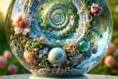 DALL·E-2025-09-20-00.47.35-An-ultra-hyperrealistic-vertical-extreme-close-up-of-a-giant-glass-marble-resting-on-a-table-crafted-in-ornate-Mary-Ooms–inspired-style.-The-marble-d