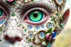 DALL·E-2025-09-20-16.00.00-An-ultra-hyperrealistic-extreme-close-up-portrait-of-a-strange-human-face-in-ornate-Mary-Ooms–inspired-style.-The-focus-is-on-the-eyes-and-part-of-the