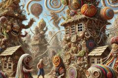 DALL·E-2025-06-30-20.30.29-Extreme-close-up-photorealistic-surreal-image-inspired-by-a-fusion-of-Hieronymus-Bosch-and-Milic-of-Macva.-A-chaotic-and-vibrant-rural-scene-unfolds-