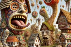 DALL·E-2025-06-30-20.30.38-Extreme-close-up-photorealistic-surreal-village-scene-inspired-by-Hieronymus-Bosch-and-Milic-of-Macva-without-any-visible-eyes.-The-surreal-rural-la