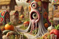 DALL·E-2025-06-30-20.30.39-Extreme-close-up-photorealistic-surreal-village-scene-inspired-by-Hieronymus-Bosch-and-Milic-of-Macva-without-any-visible-eyes.-The-surreal-rural-la