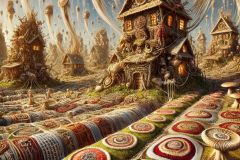 DALL·E-2025-06-30-20.31.00-Extreme-close-up-photorealistic-surreal-village-scene-inspired-by-Hieronymus-Bosch-and-Milic-of-Macva-even-more-bizarre-and-fantastical.-The-village