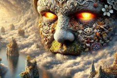 DALL·E-2025-06-30-20.31.13-Extreme-close-up-photorealistic-surreal-scene-inspired-by-Hieronymus-Bosch-and-Milic-of-Macva.-From-a-floating-lake-nestled-in-the-clouds-a-fantasti