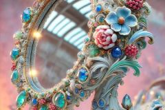 DALL·E-2025-09-20-16.04.08-An-ultra-hyperrealistic-vertical-extreme-close-up-of-a-fantastical-automobiles-side-mirror-designed-as-if-it-were-a-jewel-like-sculpture.-The-mirror