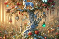 DALL·E-2025-09-20-16.06.54-An-ultra-hyperrealistic-vertical-close-up-scene-of-a-magical-forest-on-a-distant-planet-designed-in-ornate-Mary-Ooms–inspired-style.-In-the-foregroun