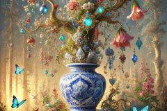 DALL·E-2025-09-20-16.06.56-An-ultra-hyperrealistic-vertical-close-up-scene-of-a-magical-forest-on-a-distant-planet-designed-in-ornate-Mary-Ooms–inspired-style.-In-the-foregroun