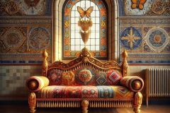 DALL·E-2025-06-30-20.33.52-Extreme-close-up-photorealistic-surreal-interior-scene-of-the-Aveiro-Railway-Station-imagined-in-the-style-of-Milic-of-Macva.-The-focus-is-on-a-singl