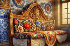 DALL·E-2025-06-30-20.34.06-Extreme-close-up-photorealistic-surreal-detail-inside-the-Aveiro-Railway-Station-reimagined-in-the-style-of-Milic-of-Macva.-The-scene-highlights-a-b