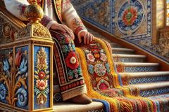 DALL·E-2025-06-30-20.34.19-Extreme-close-up-photorealistic-surreal-interior-of-the-Aveiro-Railway-Station-in-the-style-of-Milic-of-Macva.-The-image-focuses-on-one-richly-decora